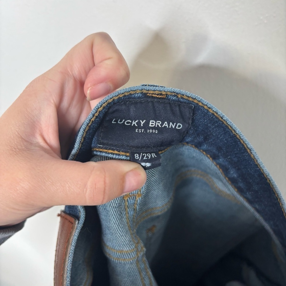 Lucky Brand Easy Rider Boot Jeans Women’s 8/29R Medium Wash Distressed Denim - Picture 6 of 8
